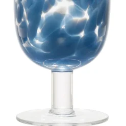 Verre à pied verre bleu 30cl - Preline