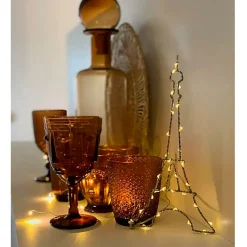 Verre à pied visage ambre