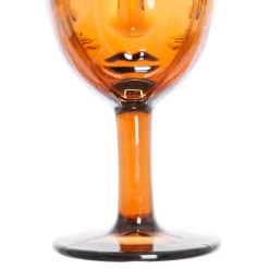 Verre à pied visage ambre