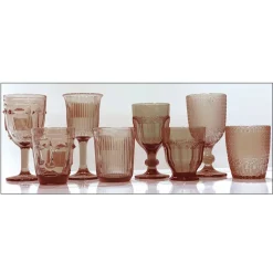 Verre à pied visage ambre