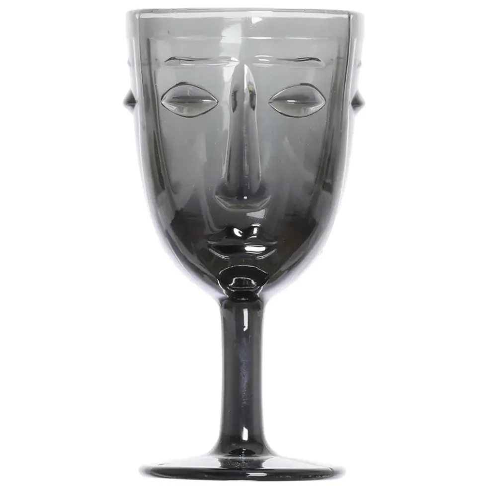 Verre à pied visage noir