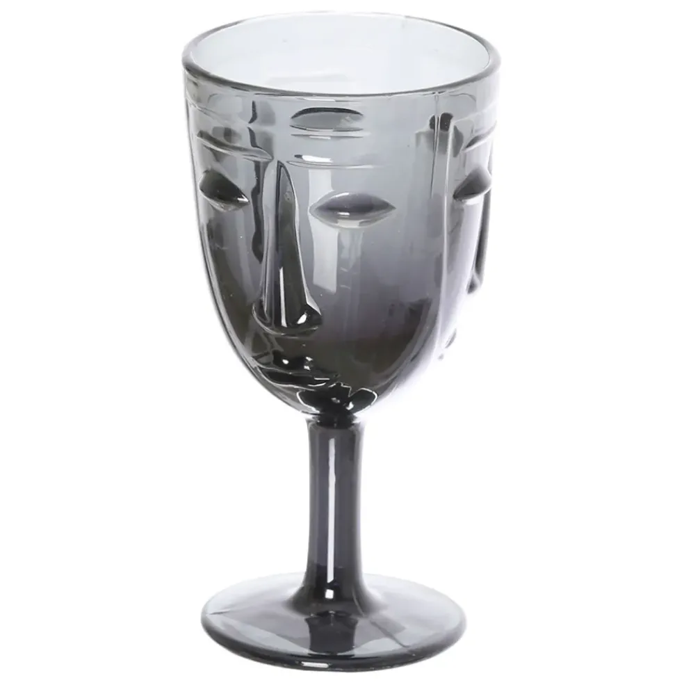Verre à pied visage noir