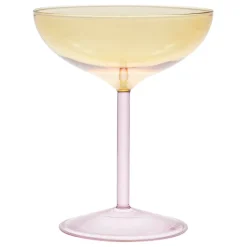 Verre a pied en verre borosilicate jaune clair 25cl - Funny
