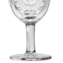 Verre a pied visage transparent - d8xh16.5cm