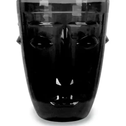 Verre gobelet visage noir