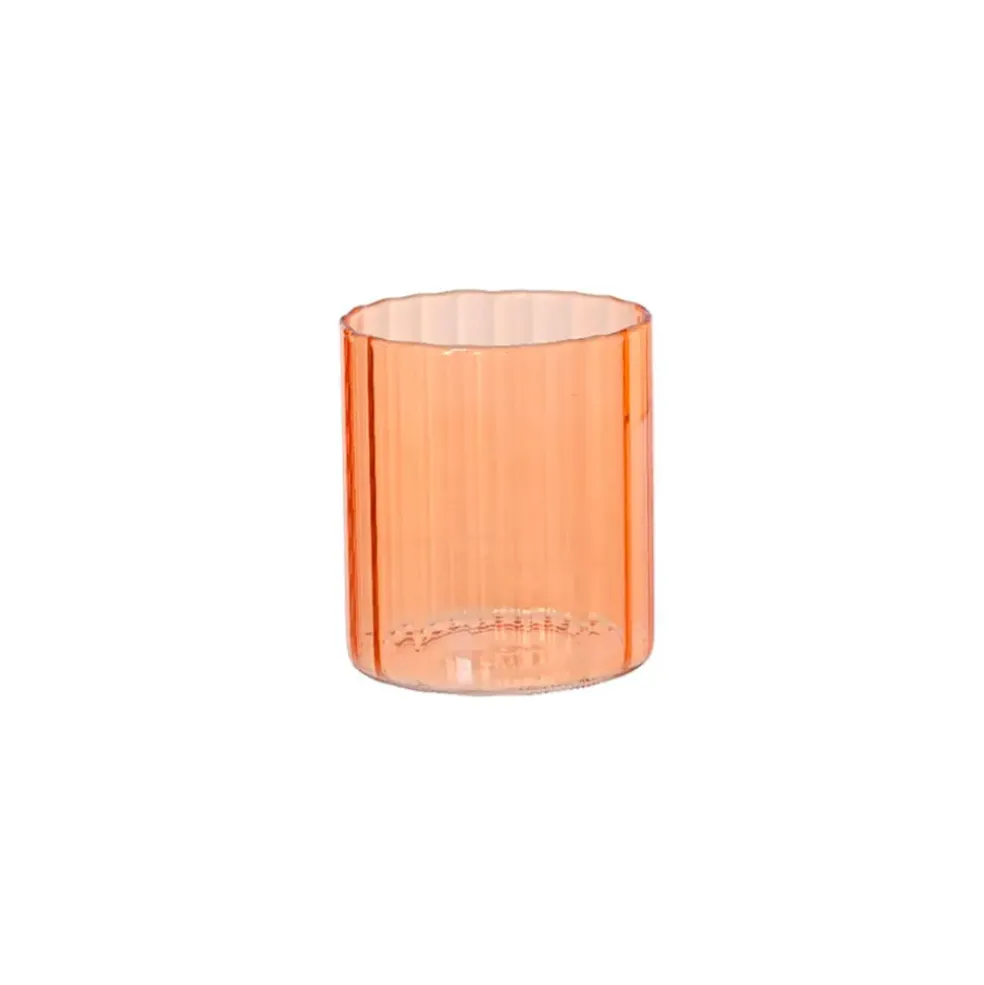 Verre transparent orange