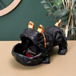 Vide poche bulldog noir h16.5cm