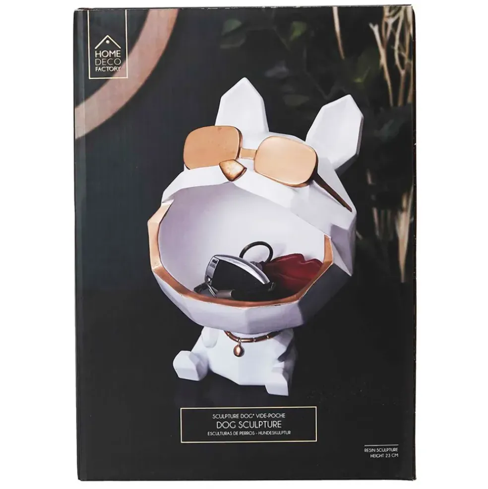 Vide poche chien lunettes blanc