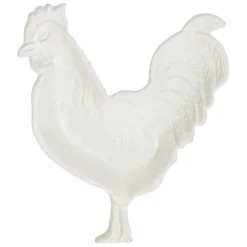 Vide poche coq en fonte blanc cassé - Basse-Cour