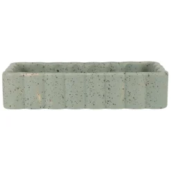 Vide poche en grès sauge moucheté 18x10cm - Aurore