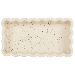Vide poche rectangle en grès beige 18x10cm - Aurore