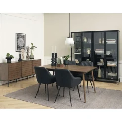 Vitrine en métal 4 étagères h190cm - carmel