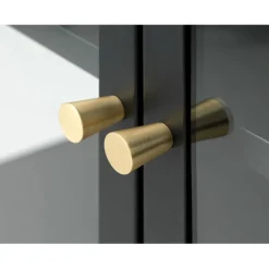 Vitrine en métal 4 étagères h190cm - carmel